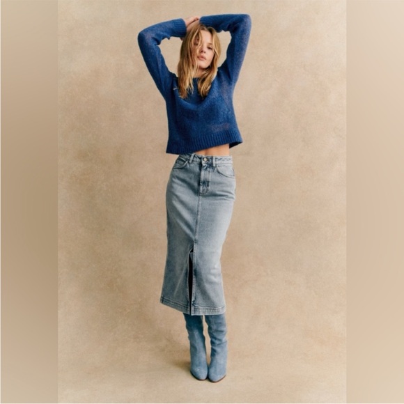 ✨Sezane Despina Denim Skirt